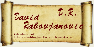 David Rabovjanović vizit kartica